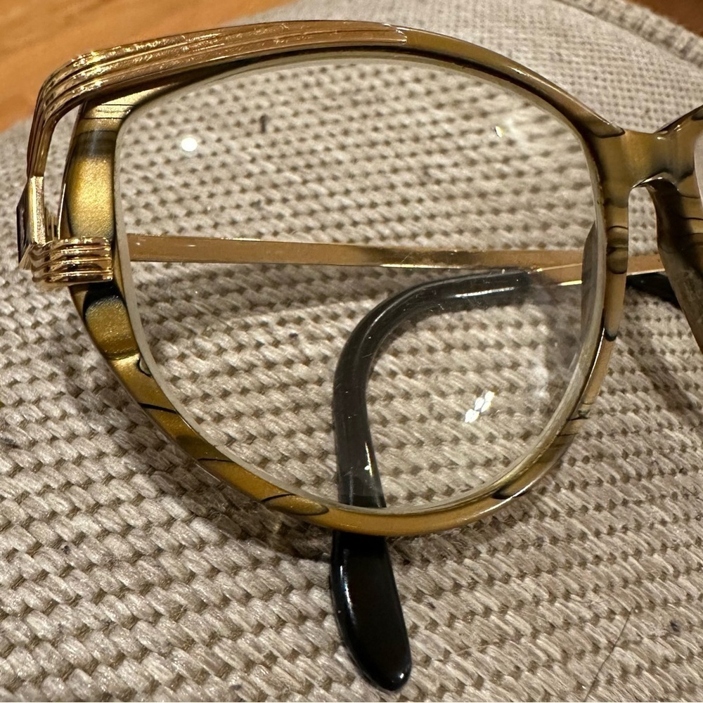 Vintage 70s 80s Rare YVES SAINT LAURENT YSL Gold Tortoiseshell Eyeglasses Frames - Picture 6 of 15